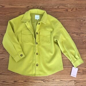 NWT Anthropologie Avec Les Filles Chartreuse Shacket